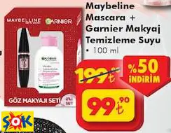 MAYBELİNE MASCARA + GARNİER MAKYAJ TEMİZLEME SUYU 100 ML MAYBELİNE MASCARA + GARNİER MAKYAJ TEMİZLEME SUYU 100 ML